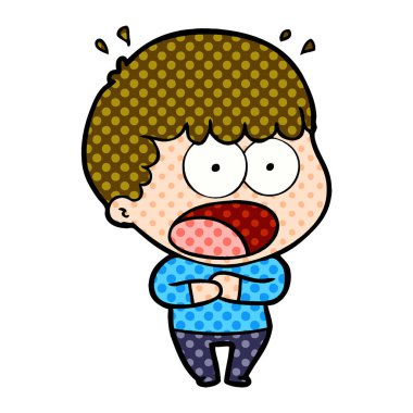 vektör çizim karikatür dostum şok