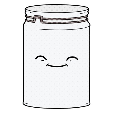 vektör çizim karikatür Cam Kavanoz