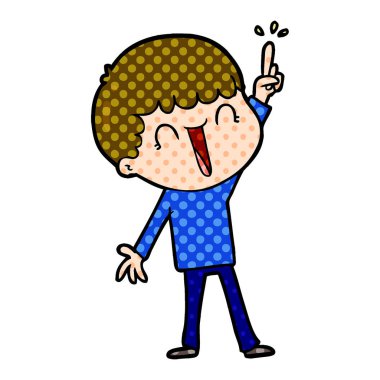 Harika bir fikri olan çizgi film adamı.