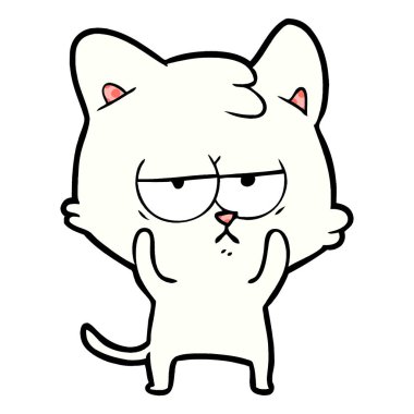 Çizgi film kedisinin vektör çizimi