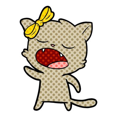 Çizgi film kedisinin vektör çizimi