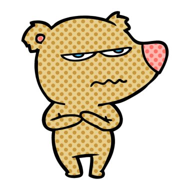 kızgın ayı karikatür vektör çizim