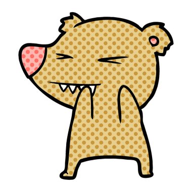 kızgın ayı karikatür vektör çizim