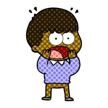 vektör çizim karikatür dostum şok