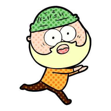 sakallı adam kaçarken çizgi film