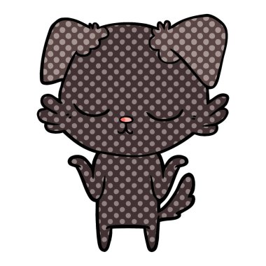 Çizgi film köpeğinin vektör çizimi