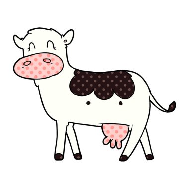 Çizgi film ineğinin vektör çizimi