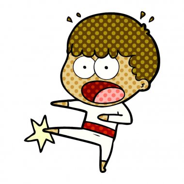 karate çocuk tekme çizgi film