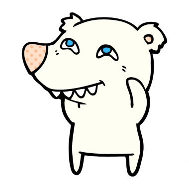 çizgi film kutup ayısı diş gösterilen