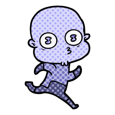 çizgi film garip kel uzay adamı