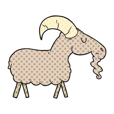 Çizgi film Keçisinin Vektör İllüstrasyonu