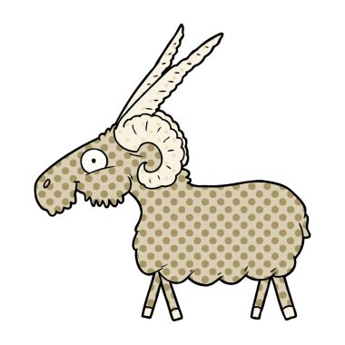 Çizgi film Keçisinin Vektör İllüstrasyonu