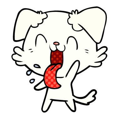 köpek sallayarak nefes nefese çizgi film