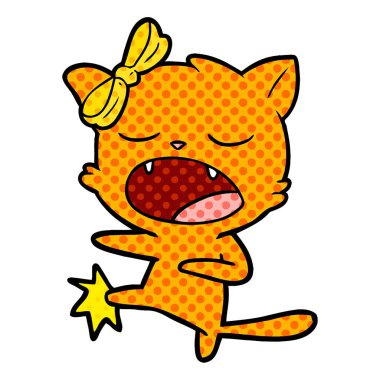 Çizgi film kedisinin vektör çizimi