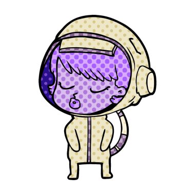 çizgi film güzel astronot kız