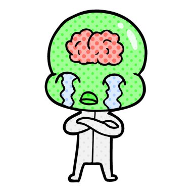 büyük beyin uzaylı ağlıyor çizgi film