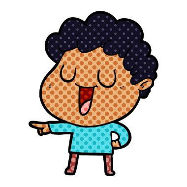 çizgi film adam işaret