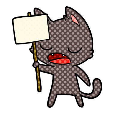 konuşan kedi çizgi film afişini ile