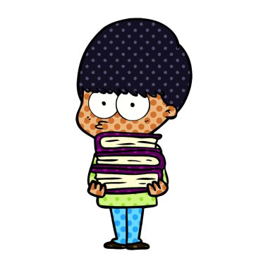 gergin çizgi film çocuk vektör çizim