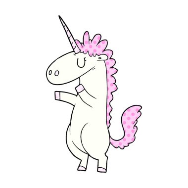 vektör çizim karikatür unicorn