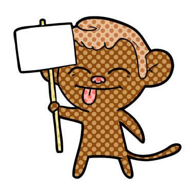 komik karikatür maymun afişini ile