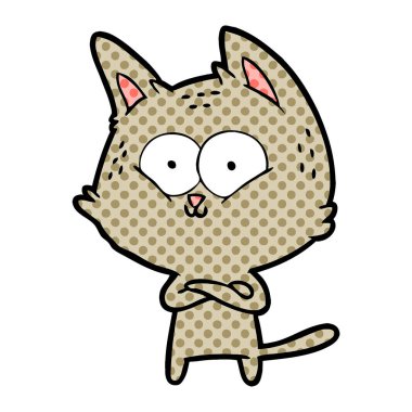 Çizgi film kedisinin vektör çizimi