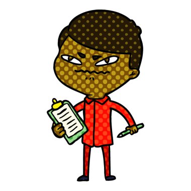 vektör çizim karikatür kızgın adam