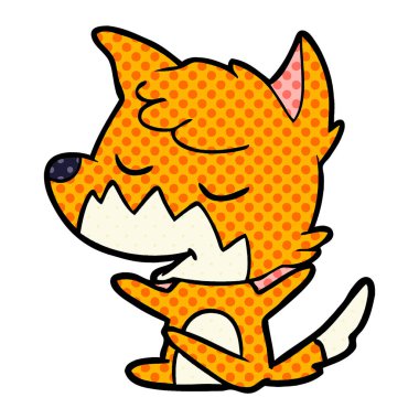 vektör çizim dostu karikatür Fox
