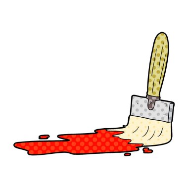 Çizgi film fırçasının vektör çizimi