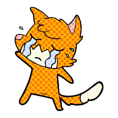 Çizgi film tilkisinin vektör çizimi