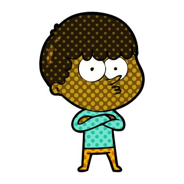 vektör çizim karikatür meraklı çocuk