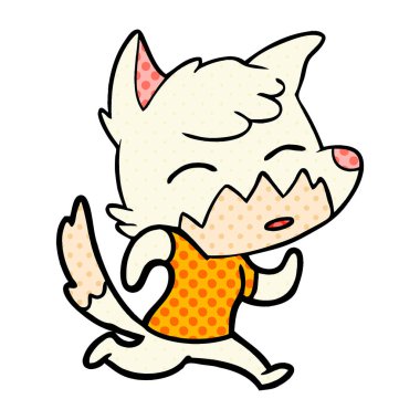 Çizgi film tilkisinin vektör çizimi