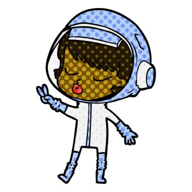 çizgi film güzel astronot kız