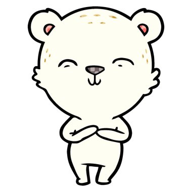 mutlu karikatür ayı vektör çizim