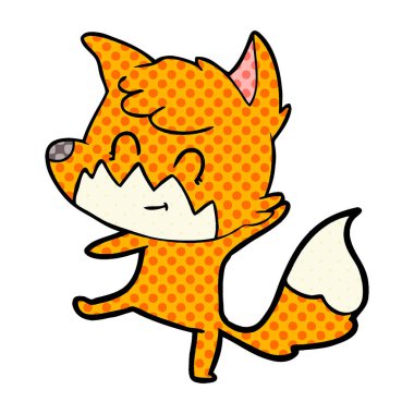 vektör çizim karikatür dostu Fox