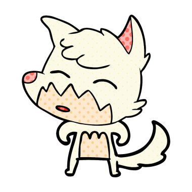 Çizgi film tilkisinin vektör çizimi