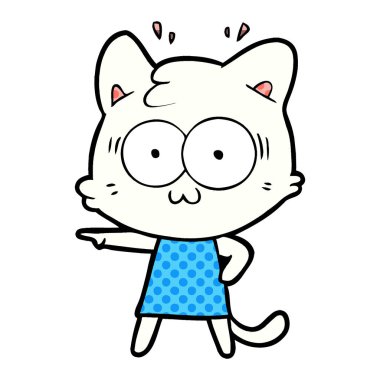 Çizgi film kedisinin vektör çizimi