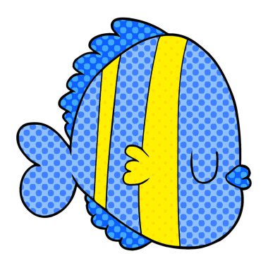 vektör çizim karikatür egzotik balık
