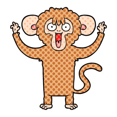 Çizgi film maymununun vektör çizimi