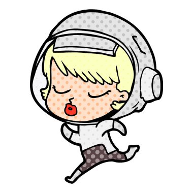 kaçan çizgi film güzel astronot kız