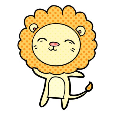 Çizgi film aslanının vektör çizimi