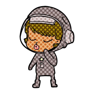 çizgi film güzel astronot kız