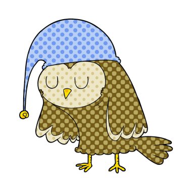 vektör çizim karikatür baykuş