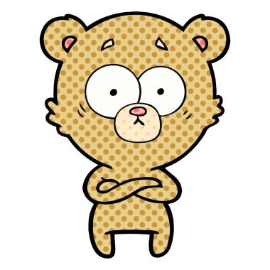 vektör çizim karikatür sürpriz ayı