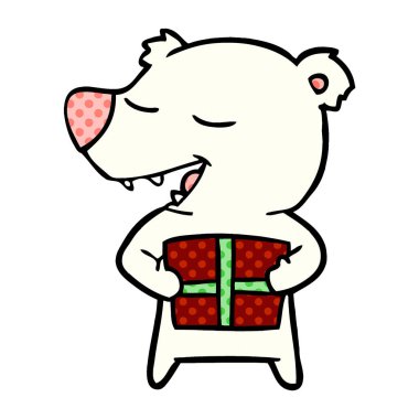 çizgi film kutup ayısı ile hediye