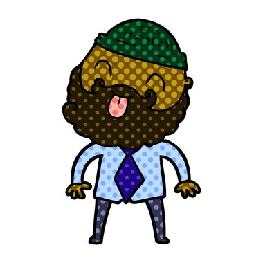 şapka ve gömlek ile sakallı