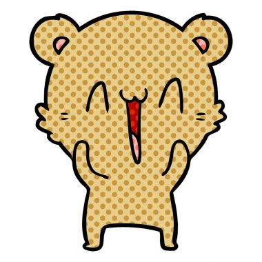 vektör çizim mutlu ayı çizgi film