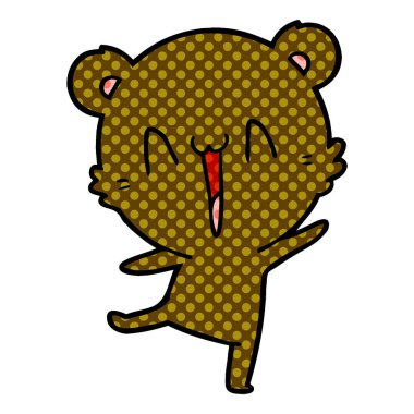 vektör çizim mutlu ayı çizgi film