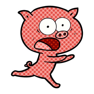 Çizgi film domuzunun vektör çizimi