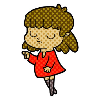 vektör çizim karikatür kayıtsız kadın